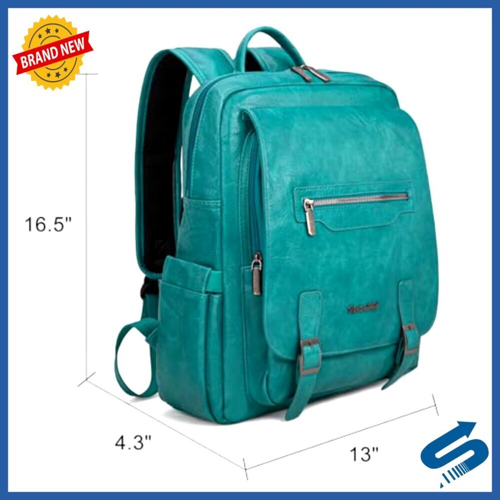 Vintage Style Laptop Backpack with USB Port Travel Daypack Work Purse - Picture 4 of 7